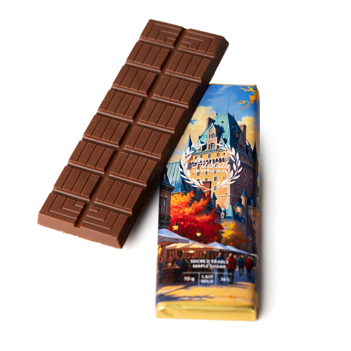 Tablette chocolat lait sucre d’érable